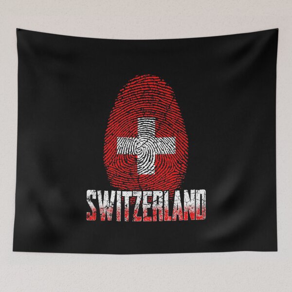 Item preview, Swiss flag with fingerprint designed and sold by Mila1946.