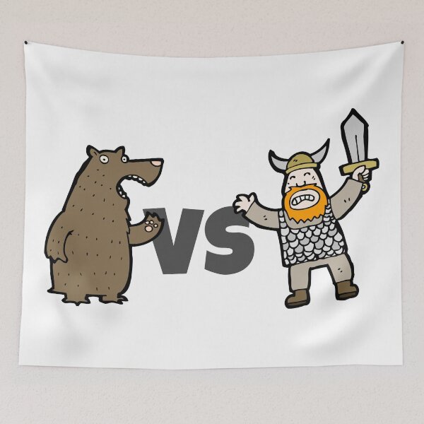 Item preview, Bears Vs Vikings - Crazy Fight designed and sold by PandaSoul.