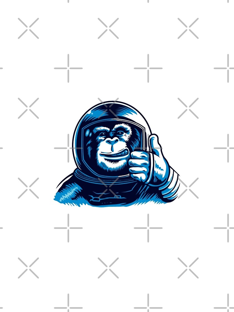 Thumbnail 5 of 5, A-Line Dress,  Spaceman monkey  designed and sold by Ladyvml.