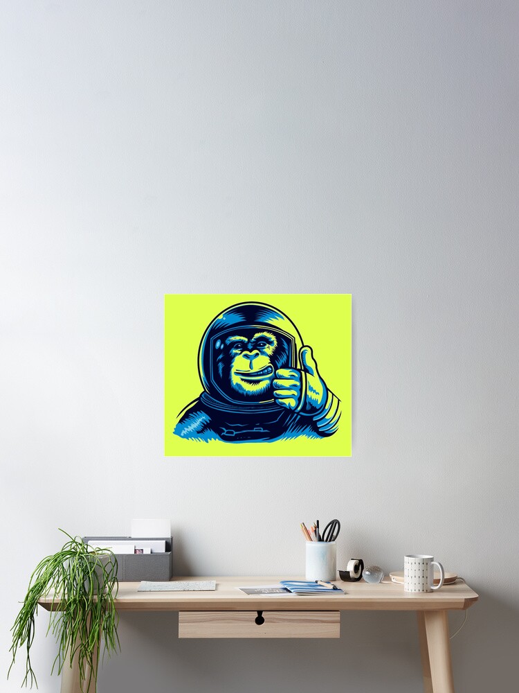 Thumbnail 2 of 3, Poster,  Spaceman monkey  designed and sold by Ladyvml.