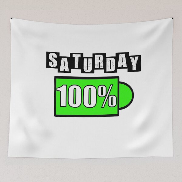 Item preview, Saturday Battery - White designed and sold by BusyMonkeys.