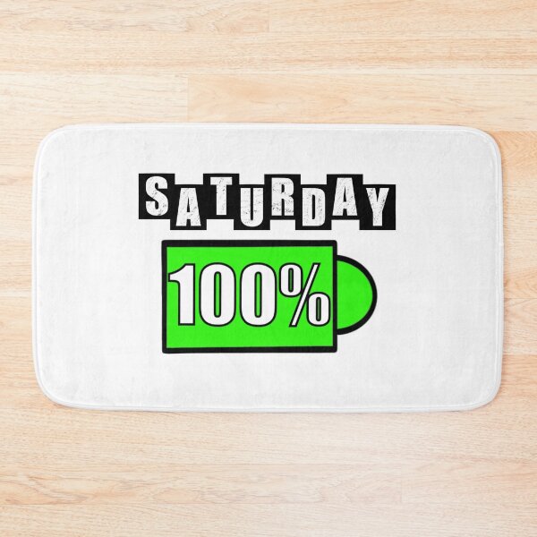 Item preview, Saturday Battery - White designed and sold by BusyMonkeys.