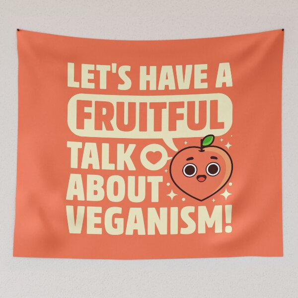 Item preview, Fruitful Talk About Veganism - Fruit Pun - Cute Peach designed and sold by Gudland.