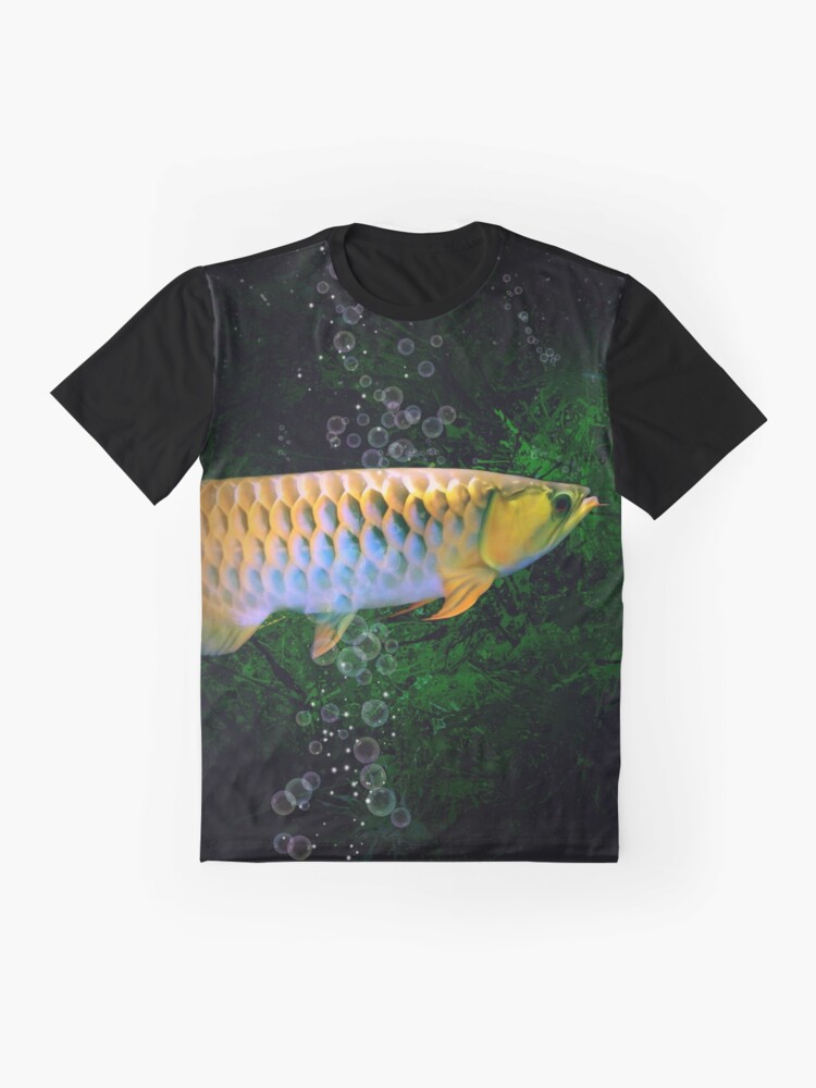 Gold Asian Arowana Aquatic Portrait | Graphic T-Shirt