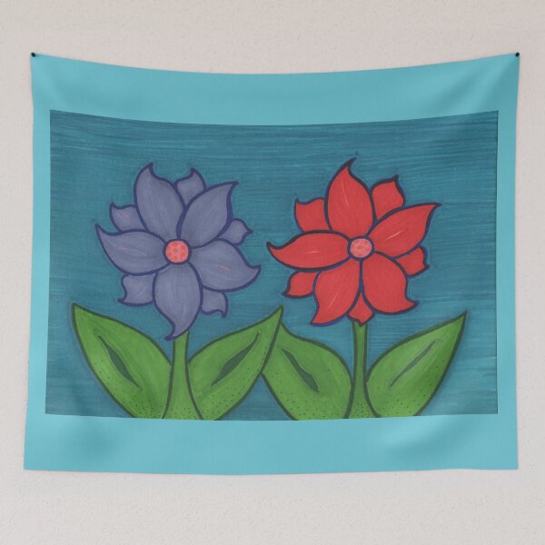 Item preview, Big flowers series II - Blue and Red Big Flowers designed and sold by BelindaFuller.