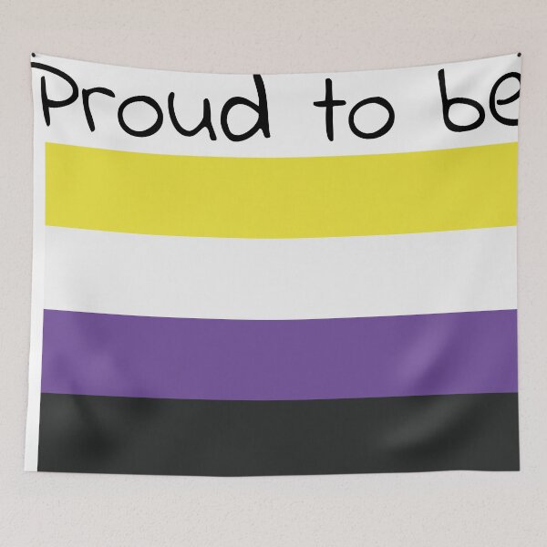 Item preview, Proud to be Non-Binary - black designed and sold by ArtByCloudya.