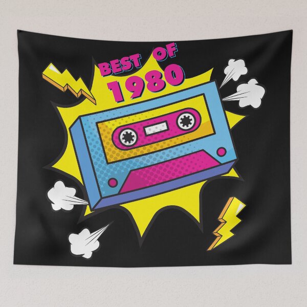 Item preview, Best Of 1980 40th Birthday Gifts Cassette Tape Vintage T-Shirt designed and sold by patternarium.