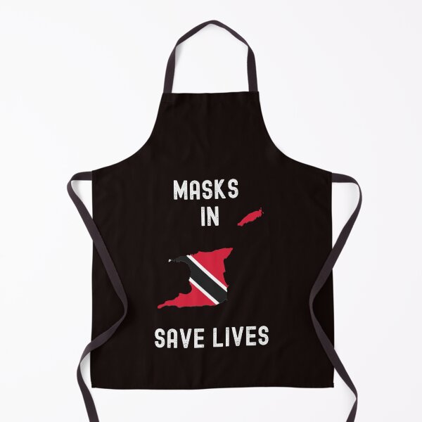 Item preview, Facemask in Trinidad and Tobago Save Lives with the Black Background designed and sold by Vero De.