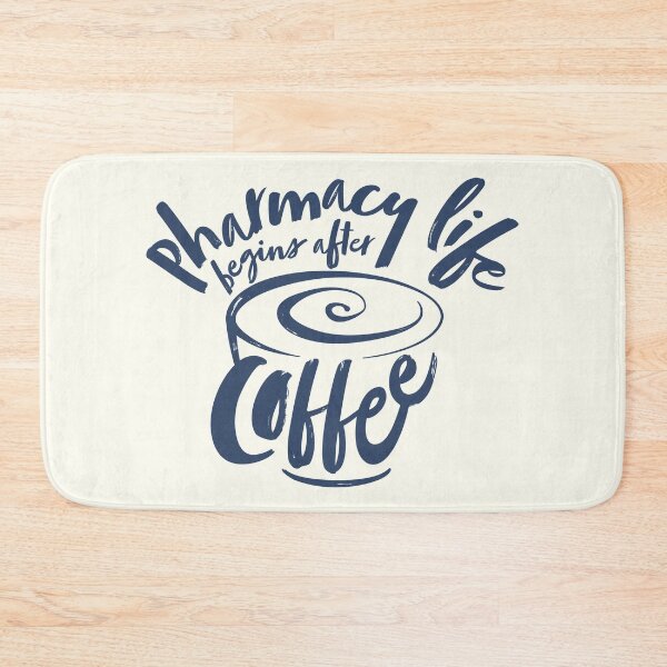 Item preview, Pharmacy life begins after coffee (blue) designed and sold by Eenig.