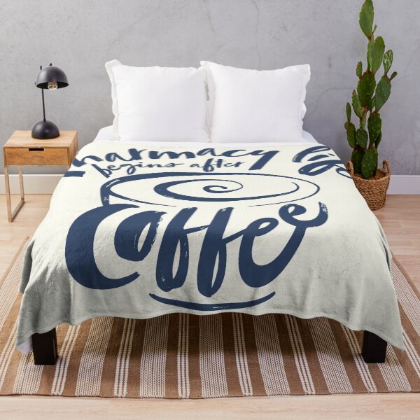Item preview, Pharmacy life begins after coffee (blue) designed and sold by Eenig.