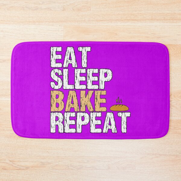 Item preview, EAT SLEEP BAKE REPEAT designed and sold by Feline Rockstars.