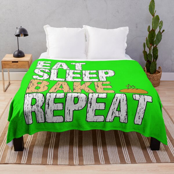 Item preview, EAT SLEEP BAKE REPEAT designed and sold by Feline Rockstars.