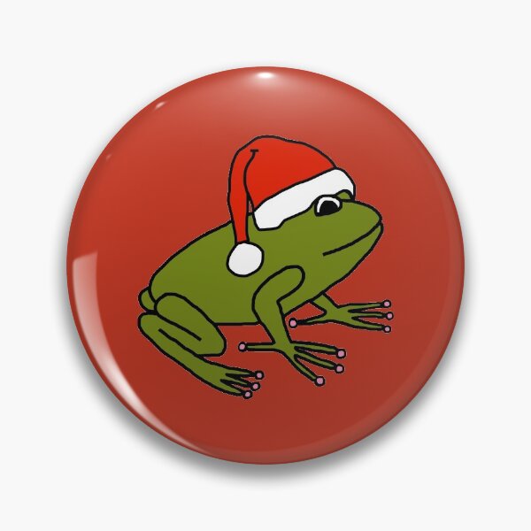 Item preview, Cute Frog Wearing Christmas Santa Hat designed and sold by ellenhenry.