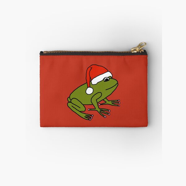 Item preview, Cute Frog Wearing Christmas Santa Hat designed and sold by ellenhenry.