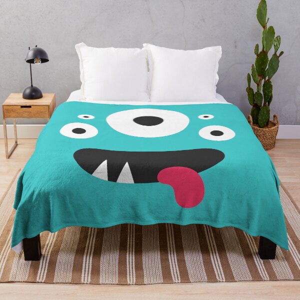 Item preview, Cute smiling monster face with eyes and teeth designed and sold by MangoFun.