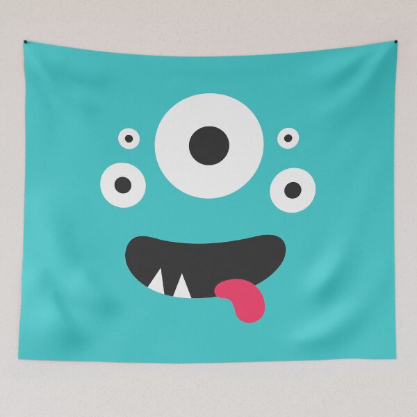 Item preview, Cute smiling monster face with eyes and teeth designed and sold by MangoFun.
