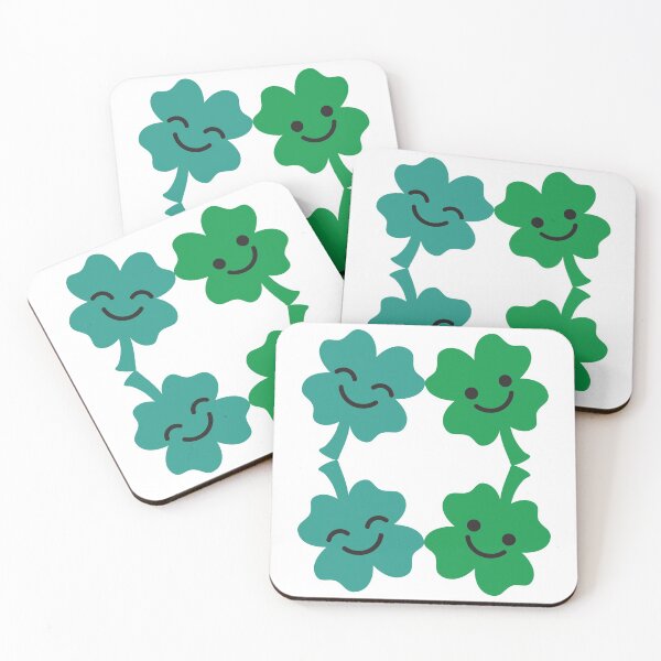 Item preview, Lucky Irish Cute Four Leaf Clovers designed and sold by VicEllisArt.