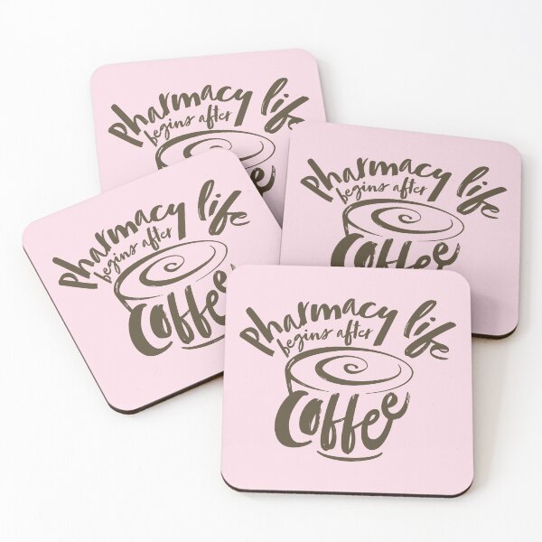Item preview, Pharmacy life begins after coffee (brown) designed and sold by Eenig.