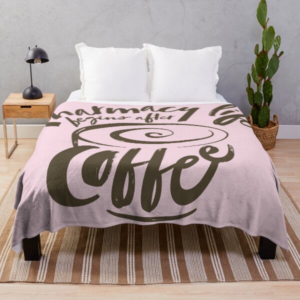 Item preview, Pharmacy life begins after coffee (brown) designed and sold by Eenig.