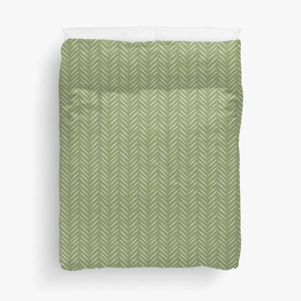 Jungle Pattern Set | Green arrow watercolor pattern Duvet Cover