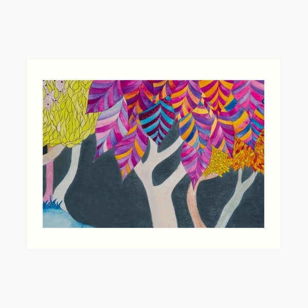 Colourful Trees Art Print