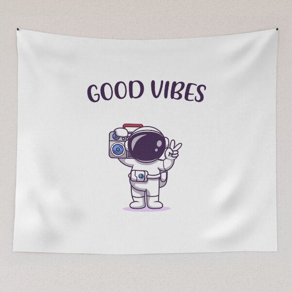 Item preview, Good vibes, cool astronaut music designed and sold by Curlyhaire.