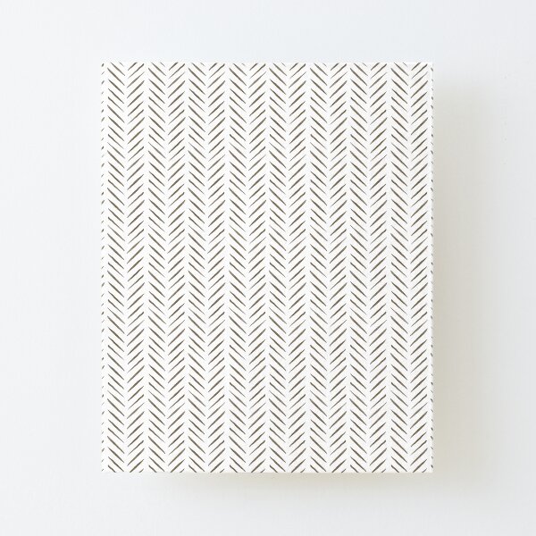 Jungle Pattern Set | White and brown watercolor arrow pattern Canvas Mounted Print