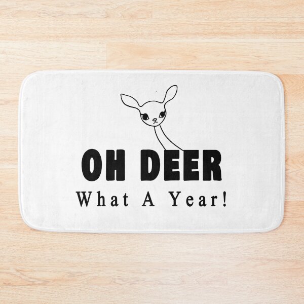 Item preview, Oh Deer what a year white background designed and sold by Roy Store.