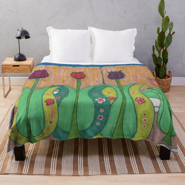 Item preview, Tulips gathering in the rock garden designed and sold by BelindaFuller.