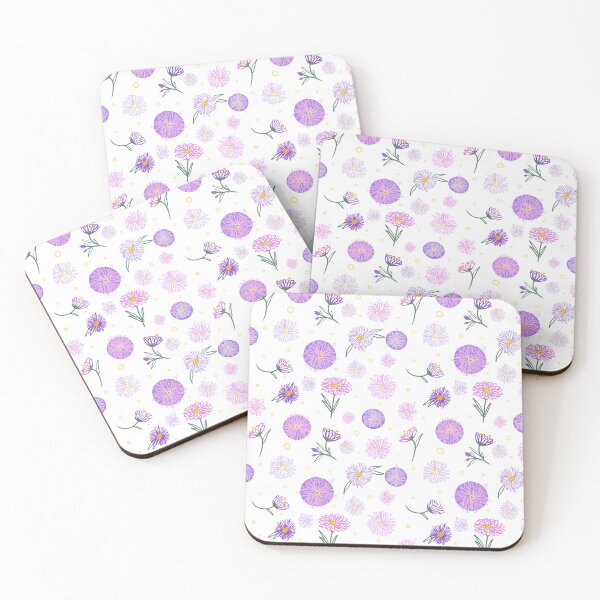 Item preview, Asters in White -  Floral Series designed and sold by laracxxx.