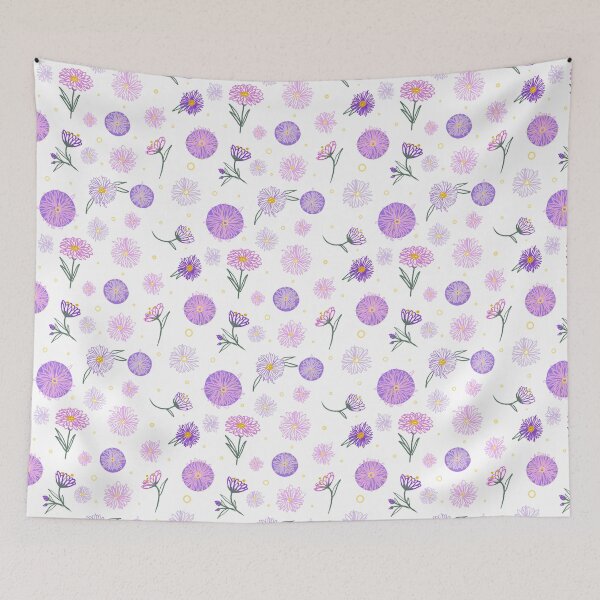 Item preview, Asters in White -  Floral Series designed and sold by laracxxx.