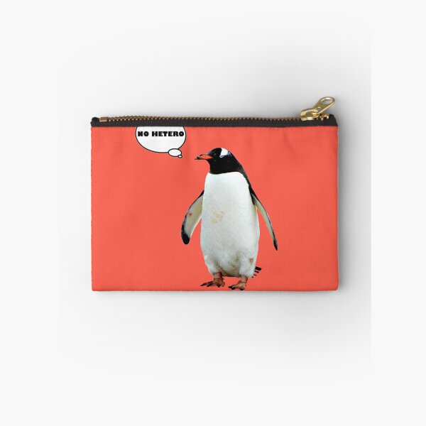 Item preview, No Hetero Penguin Image LGBT In Salmon Colour designed and sold by LuckyKermit.
