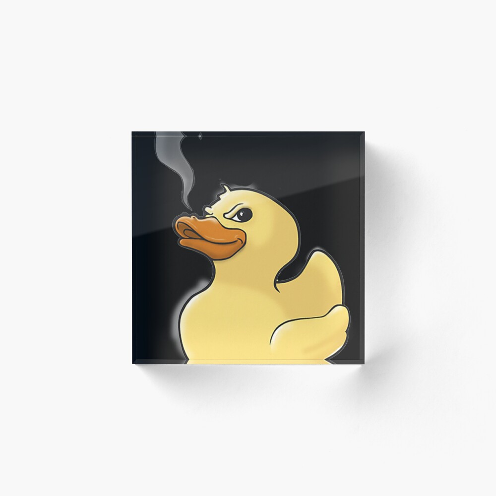 Fire Breathing Rubber Ducky Print Funny Smoking Duck Tee Tote Bag