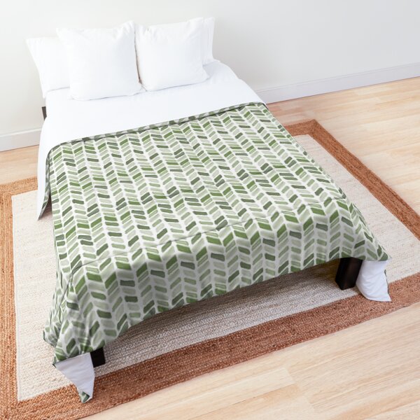 Jungle Pattern Set | Green watercolor Pattern Comforter