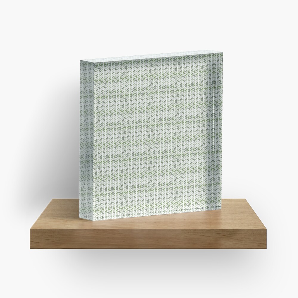 Jungle Pattern Set | Green watercolor Pattern Acrylic Block