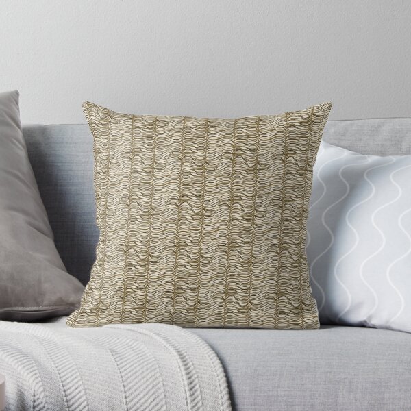 Jungle Pattern Set | Brown tropical leaf pattern Throw Pillow