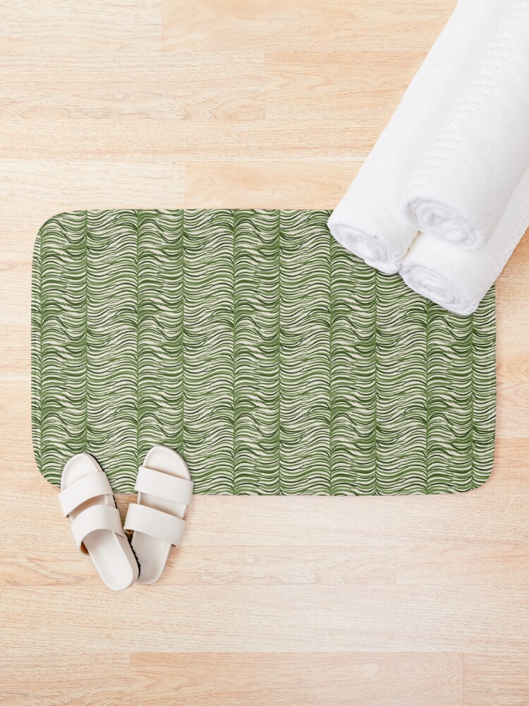 Alternate view of Jungle Pattern Set | Green tropical leaf pattern Bath Mat