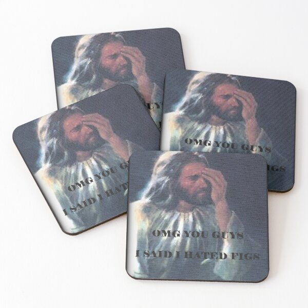 Item preview, OMG You Guys I Said I Hated Figs LGBT Jesus Meme With Stained Glass Filter designed and sold by LuckyKermit.