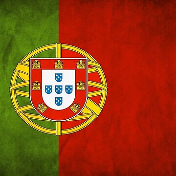 Impression rigide avec l'œuvre « Drapeau du Portugal, drapeau portugais »  de l'artiste DerSenat