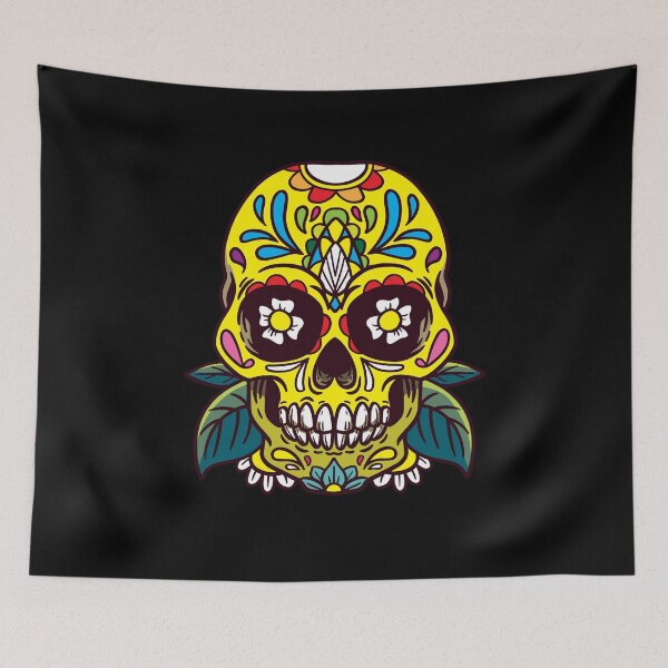 Item preview, Colorfull Flower Sugar Skull Dia de Los Muertos   designed and sold by BornDesign.