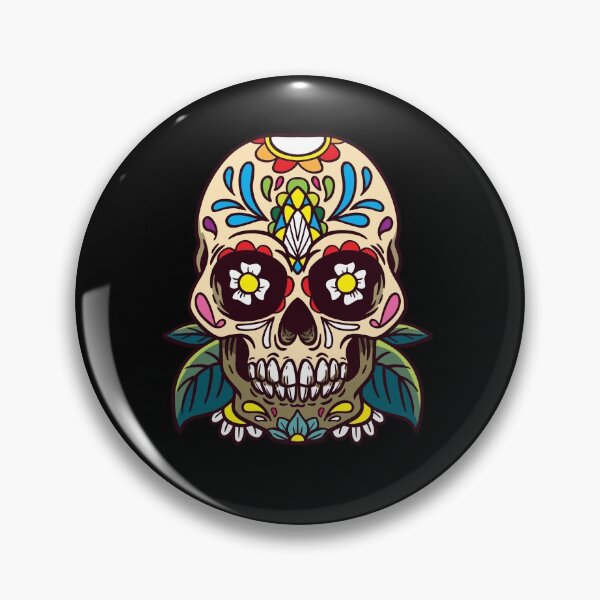 Item preview, Colorfull Flower Sugar Skull Dia de Los Muertos   designed and sold by BornDesign.