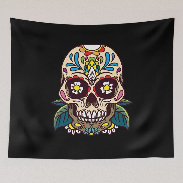 Item preview, Colorfull Flower Sugar Skull Dia de Los Muertos   designed and sold by BornDesign.
