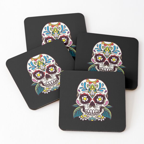 Item preview, Colorfull Flower Sugar Skull Dia de Los Muertos   designed and sold by BornDesign.