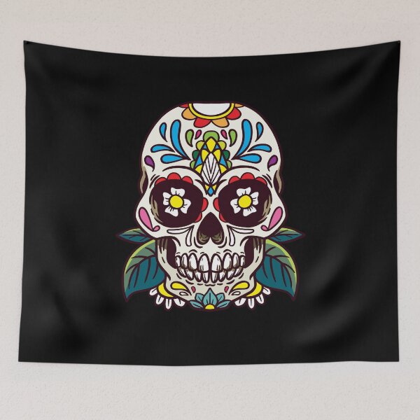 Item preview, Colorfull Flower Sugar Skull Dia de Los Muertos   designed and sold by BornDesign.