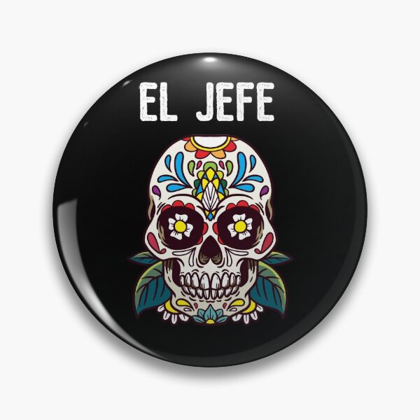 Item preview, El Jeffe Flower Sugar Skull Dia de Los Muertos   designed and sold by BornDesign.