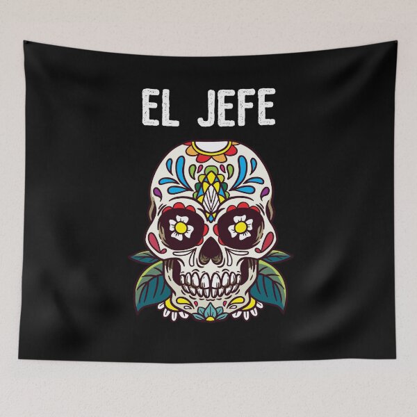 Item preview, El Jeffe Flower Sugar Skull Dia de Los Muertos   designed and sold by BornDesign.