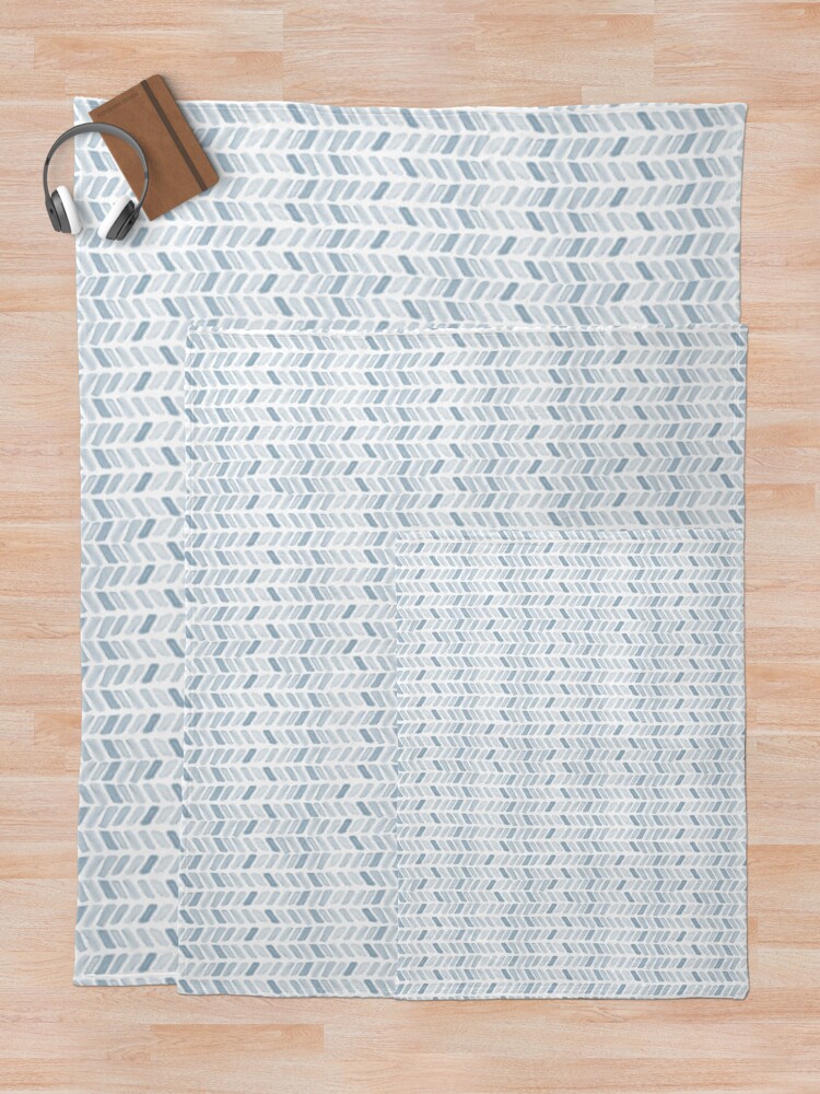 Alternate view of Jungle Pattern Set | Blue watercolor Pattern Throw Blanket