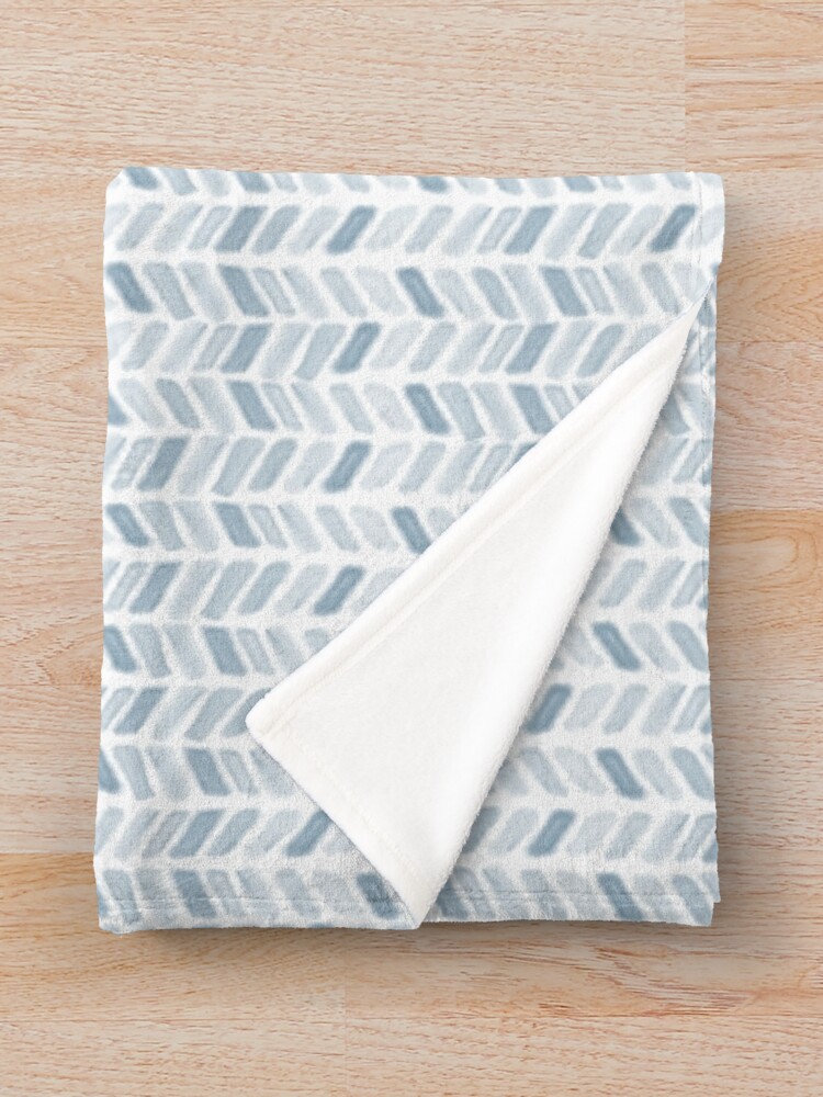 Alternate view of Jungle Pattern Set | Blue watercolor Pattern Throw Blanket