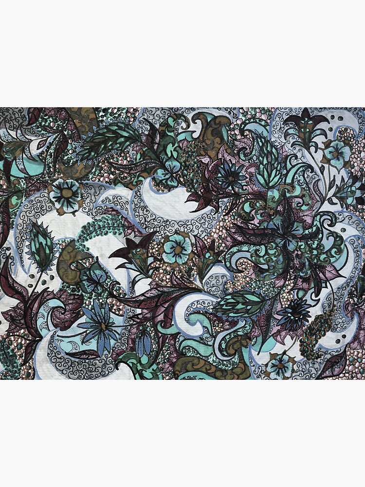 Textile Tattoo Mandala Pale Blue by AstridS