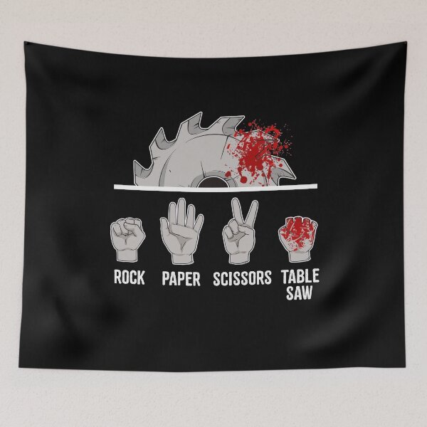 Item preview, Funny Carpenter Rock Paper Scissors Tablesaw   designed and sold by BornDesign.